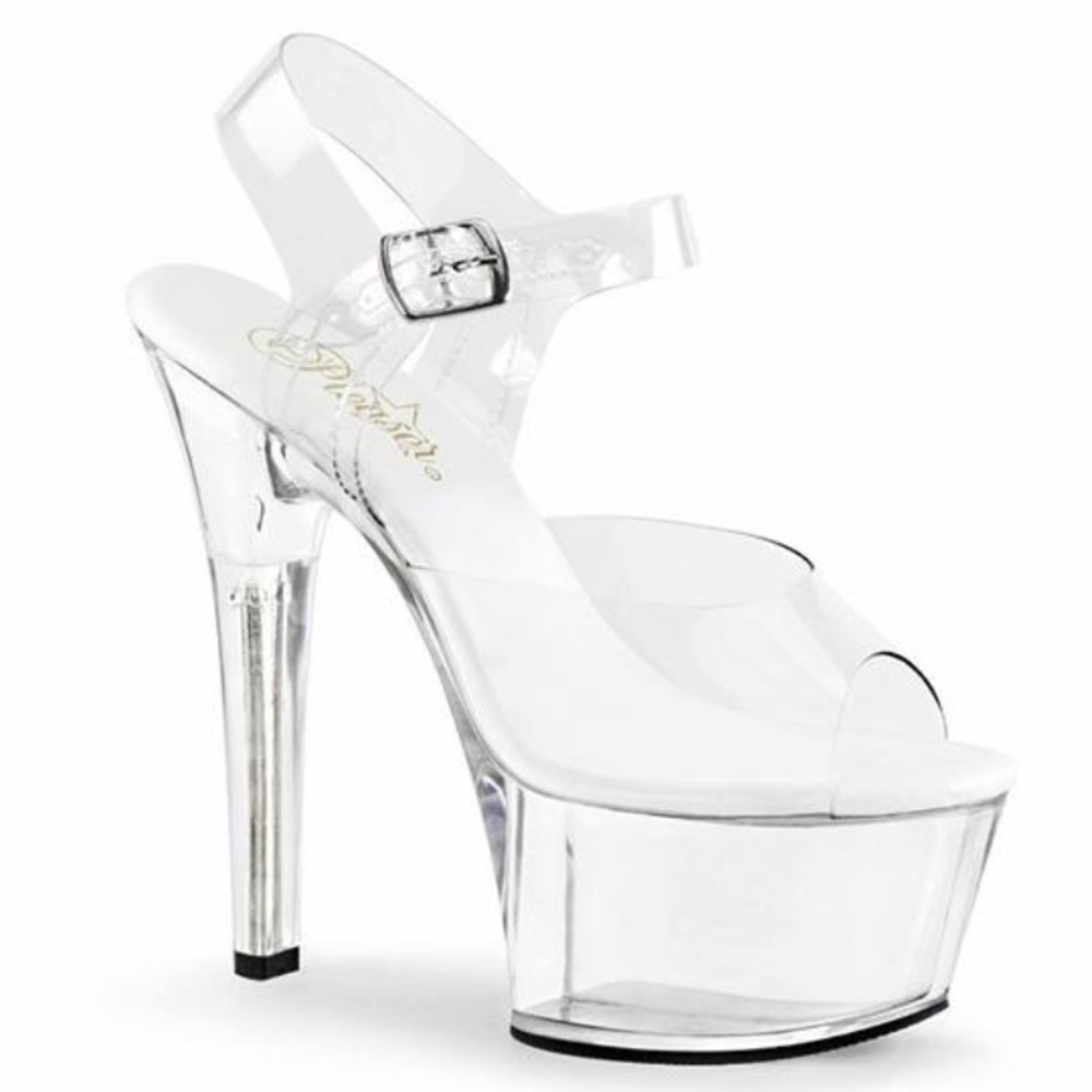 Clear Plastic Pleaser Heels